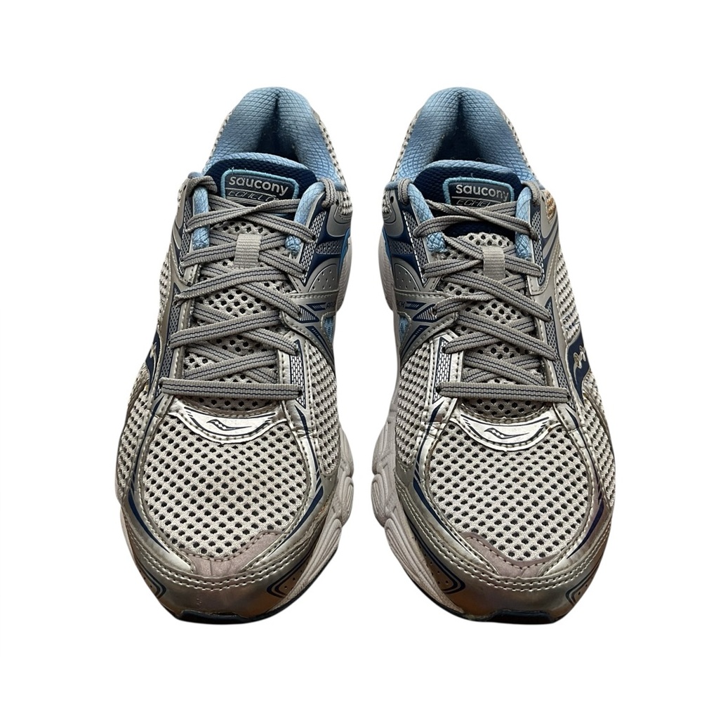 Saucony Echelon 3 Silver and Blue Athletic Shoes size 10M